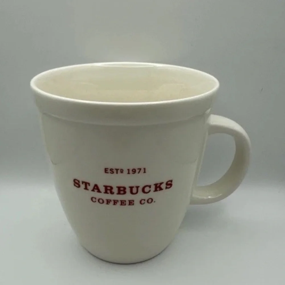 Y2K Starbucks Coffee Company Barista Holiday Mug 2007 With Red Logo 18 Ounces - Picture 2 of 7